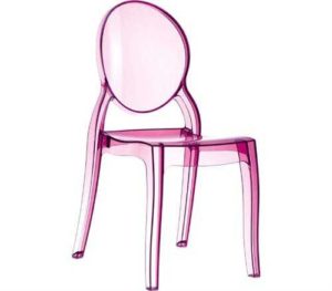 Καρέκλα Elizabeth Ακρυλική Διάφανη Ρόζ