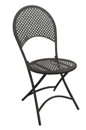 Καρέκλα Rondo Πτυσσόμενη Μεταλ.Mesh Μαύρη Συσκ.2τμχ 42x54x85cm