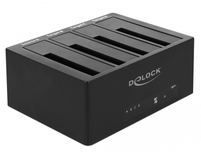 DELOCK 64063 | DELOCK docking station 64063, clone function, 4x HDD/SSD 6Gb/s, μαύρο