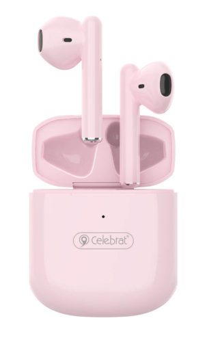 CELEBRAT W16-PK | CELEBRAT earphones με θήκη φόρτισης W16, True Wireless, ροζ