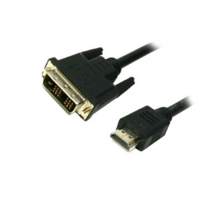 MEDIARANGE CABLE HDMI/DVI GOLD-PLATED (24+1 PIN) 2.0M BLACK (MRCS118)
