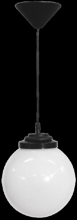 Heronia 11-0052 | Φωτιστικό Κρεμαστό LP-100K Φ20 1L BLACK