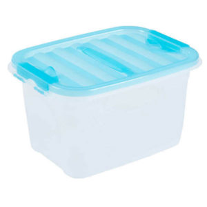 Homeplast Pin Box 15L Γαλάζιο | Κουτί Αποθήκευσης με Καπάκι 33×25×19cm Πλαστικό