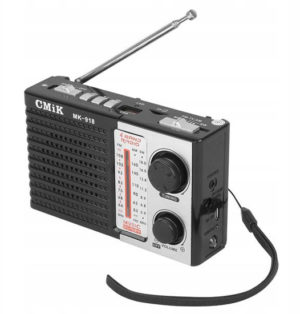 CMIK LXMK918C | CMIK φορητό ραδιόφωνο & ηχείο MK-918 με φακό, BT/USB/TF/AUX, μαύρο