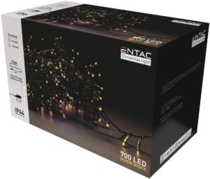 Entac Christmas IP44 700 LED Micro Cluster Light 3000K 14m
