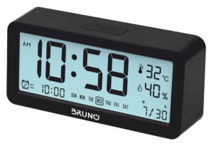 BRUNO BRN-0128 | BRUNO ξυπνητήρι BRN-0128 με μέτρηση θερμοκρασίας και υγρασίας, μαύρο