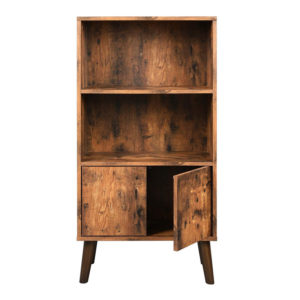 Wooden Retro Library with 2 Shelves and 1 Cabinet 60 x 30 x 120 cm Vasagle (LBC09BX) (VASLBC09BX)