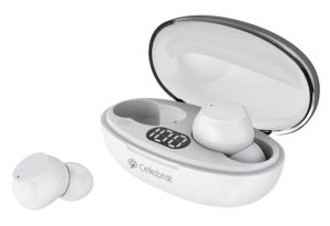 CELEBRAT W32-WH | CELEBRAT earphones με θήκη φόρτισης TWS-W32, True Wireless, λευκά