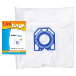 Unibags 1710P 5τμχ | Σακούλες Σκούπας PHILIPS Microfiber