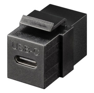 GOOBAY 61261 | GOOBAY keystone module USB-C 3.2 Gen 2 61261, θηλυκό σε θηλυκό, μαύρο