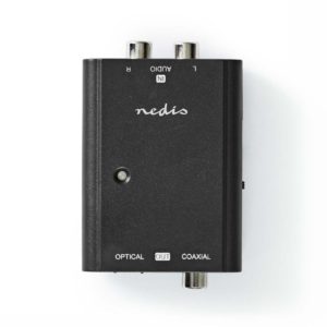 Nedis Converter RCA / Toslink female to RCA 2x female (ACON2508BK) (NEDACON2508BK)
