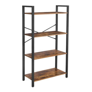 Metal Shelf with 4 Wooden Shelves 66 x 30 x 120 cm Vasagle (LLS60BX) (VASLLS60BX)