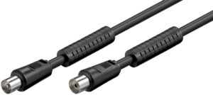 Coaxial Cable RF 1.5m Black Ferrite