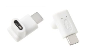 POWERTECH CAB-U099 | POWERTECH αντάπτορας USB-C αρσενικό σε θηλυκό CAB-U099, 90°, λευκός
