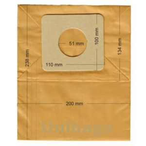 Unibags 2059 5τμχ | Σακούλες Σκούπας Χάρτινες