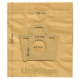 Unibags 1185 5τμχ | Σακούλες Σκούπας KRUPS MOULINEX Χάρτινες