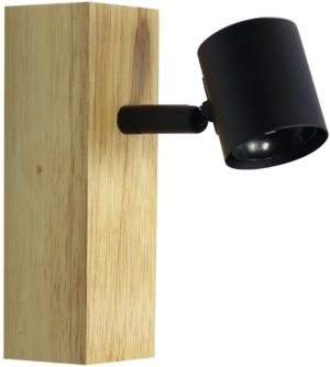 Avide Wall Lamp Madeline 1xE27 Socket Wood/Black