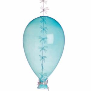 JK Home Décor - Μπαλόνι Γυάλινο Διακοσμητικό Mπλε 11x19cm 2τμχ