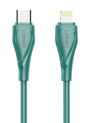 LDNIO 5210131078617 | LDNIO καλώδιο Lightning σε USB-C LC611I, 30W PD, 1m, πράσινο