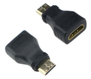 POWERTECH CAB-H025 | POWERTECH αντάπτορας HDMI Mini αρσενικό σε HDMI θηλυκό CAB-H025, μαύρος
