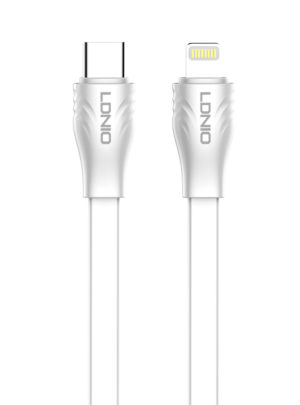 LDNIO 6933138691380 | LDNIO καλώδιο Lightning σε USB-C LC131I, 30W PD, 1m, λευκό