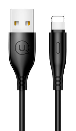 USAMS SJ266USB01 | USAMS καλώδιο Lightning σε USB US-SJ266, 2A, 1m, μαύρο
