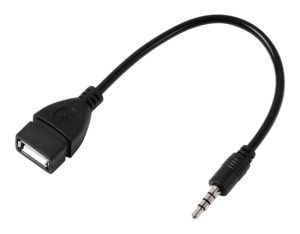 POWERTECH CAB-J055 | POWERTECH καλώδιο 3.5mm σε USB 2.0 female CAB-J055, 0.5m, μαύρο