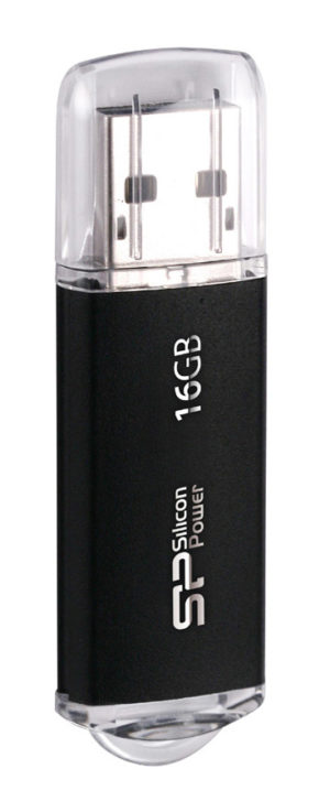 SILICON POWER SP016GBUF2M01V1K | SILICON POWER USB Flash Drive Ultima II-I, 16GB, USB 2.0, μαύρο