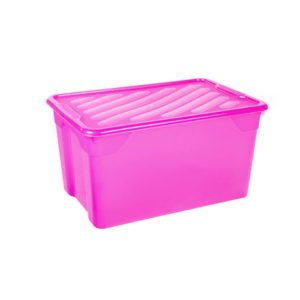 Homeplast Nak Box 67L Φούξια | Κουτί Αποθήκευσης με Καπάκι 60×40×31cm Πλαστικό