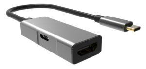 POWERTECH PTH-055 | POWERTECH αντάπτορας USB Type-C σε HDMI + PD PTH-055, 4K, γκρι