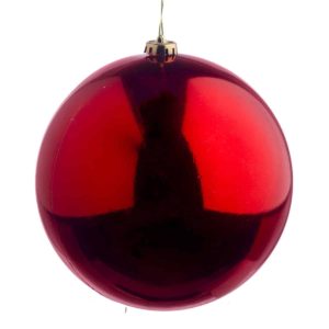 JK Home Décor - Μπάλα Πλαστική Κόκκινη 15cm 1τμχ