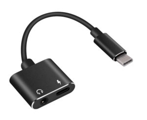 POWERTECH CAB-UC031 | POWERTECH αντάπτορας USB-C σε USB-C & 3.5mm θηλυκό CAB-UC031, μαύρος