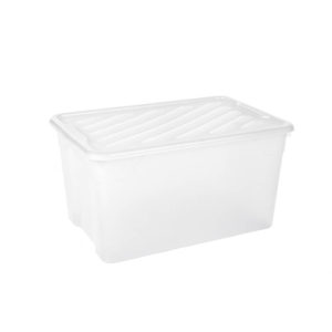 Homeplast Nak Box 67L Λευκό | Κουτί Αποθήκευσης με Καπάκι 60×40×31cm Πλαστικό