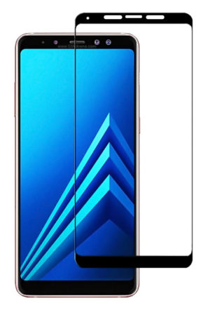 POWERTECH για Samsung A8 Plus 2018 Μαύρο | Προστασία Οθόνης Κινητού Full Face Tempered Glass 5D Full Glue