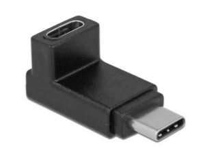 POWERTECH CAB-UC026 | POWERTECH αντάπτορας USB-C αρσενικό σε θηλυκό CAB-UC026, 90°, μαύρος