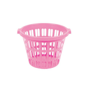 Homeplast Στρογγυλό Διάτρητο 40L Ροζ | Καλάθι Απλύτων Πλαστικό