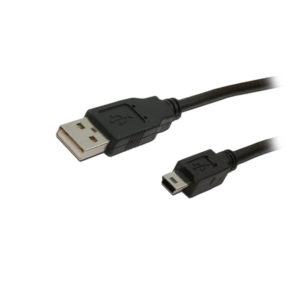 MEDIARANGE CABLE USB 2.0 AM/Mini-BM (Mini-USB) 1.5M BLACK (MRCS113)