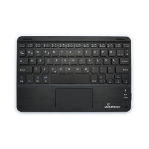 MediaRange Compact-sized Bluetooth Keyboard with 78 ultraflat keys and touchpad (Black)
