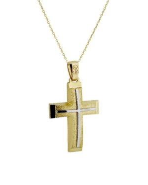 Χρυσός Ανδρικός Σταυρός Κ14 (093474)