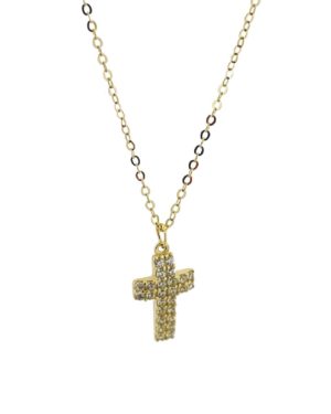 Χρυσός Γυναικείος Σταυρός με Αλυσίδα Κ14 (090571)