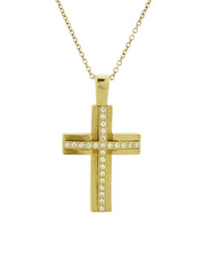 Χρυσός Γυναικείος Σταυρός Κ14 (079911)