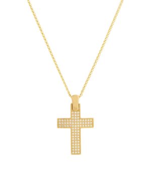 Γυναικείος Σταυρός με Ζιργκόν Κ14 (059460)