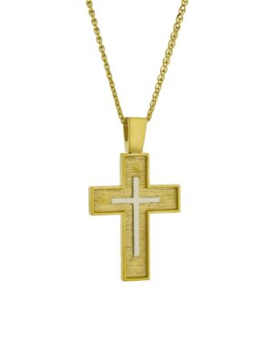 Χρυσός Χειροποίητος Ανδρικός Σταυρός Κ14 (061728)