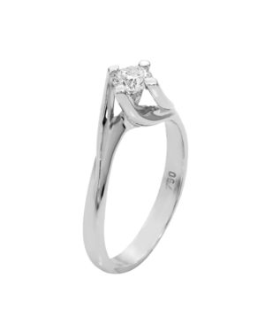 Λευκόχρυσο Δαχτυλίδι με Διαμάντι Κ18 (054630)