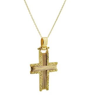 Χρυσός Ανδρικός Σταυρός Κ14 (090836)