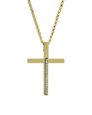 Χρυσός Γυναικείος Σταυρός Κ14 (063057)