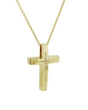 Χρυσός Γυναικείος Σταυρός Κ14 (078670)