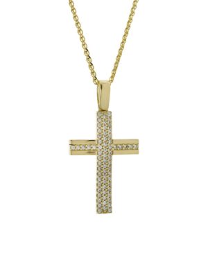 Χρυσός Γυναικείος Σταυρός Κ14 (063056)