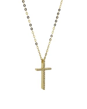 Χρυσός Γυναικείος Σταυρός με Αλυσίδα Κ14 (105819)