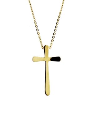 Χρυσός Γυναικείος Σταυρός με Αλυσίδα Κ14 (098625)